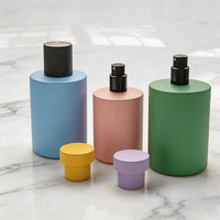 Bouteille en verre vide mate à fond épais avec pompe pulvérisatrice ronde pour cosmétiques et parfums, personnalisable avec logo imprimé en usine, haute qualité, 10, 30, 50, 100 ml