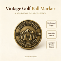Koin Kustom untuk Klub Golf Desain Koin 3D Buat Logo Anda Sendiri Dua Sisi Penanda Bola Golf 38mm Hadiah Mewah Klub Golf Nasional