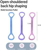 Bandas de ejercicio de resistencia deportiva de silicona 8 palabras elástico gimnasio Fitness cuerda de tracción para entrenamiento muscular