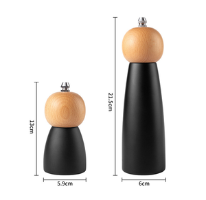 LOVFE Molinillo de <span class=keywords><strong>Pimienta</strong></span> de Madera de Alta Calidad para el Hogar, Molinillo de Especias con Grosor Ajustable, Molinillo de Sal y <span class=keywords><strong>Pimienta</strong></span> en Forma de <span class=keywords><strong>Bola</strong></span> <span class=keywords><strong>Negra</strong></span> - Product Image 6