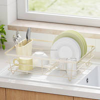 WIREKING Nouveau séchoir à vaisselle personnalisable en acier au carbone, support de séchage pour assiettes pour évier de cuisine