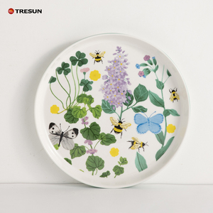 Plato de cerámica retro francés con encaje, decoración floral en relieve, precio de fábrica OEM, plato para cena, postre y desayuno. - Product Image 4