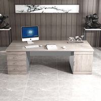Bureau d'ordinateur de bureau moderne et minimaliste bureau de patron bureau d'écriture table de directeur