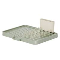 WIREKING Égouttoir à vaisselle compact à un seul niveau avec 11 emplacements pour assiettes, porte-couverts, auto-drainant, petit emballage, OEM