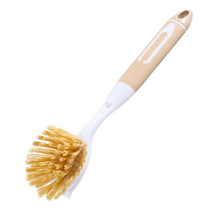 Bamboo Pot Scrubber Long Handle Anti Scratch Kitchen Cleaning <b>Brush</b> For Non Stick Pans And Stovetop - Product Image 5