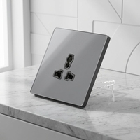 Prise Murale Universelle à 3 Broches en Verre Trempé 13A 250V, Multiprise Industrielle Multifonctionnelle pour Maison, Hôtel, Vente en Gros