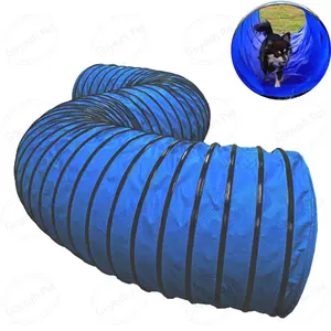 600mm 24 Inch Diameter Portable Outdoor Flexible Duct Antislip Agility Dog Tunnel for Pet Training