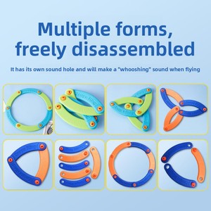 KSE Jouet <span class=keywords><strong>de</strong></span> sport d'extérieur pour enfants, sifflet sonore créatif, anneau volant en EVA, souple, pliable, portable, bleu, 275 mm, pour 0-24 ans - Product Image 4