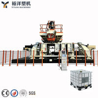 Máquina de moldeo por soplado doble estación eficiente para tanques IBC bicapa HDPE gran capacidad