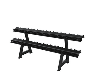 Équipement de fitness pour salle de sport commerciale, ensemble d'haltères avec support de rangement, 10 paires, support d'haltères à 2 niveaux - Product Image 3