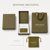Ensemble d'emballage de bijoux en microfibre avec logo personnalisé de luxe, boîte cadeau en papier vert olive avec pochette à bouton pression pour collier et boucles d'oreilles