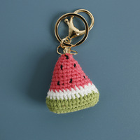 Gehaakt Fruit Sleutelhanger Handgemaakte Gehaakte Sleutelhanger Watermeloen Zomertas Opknoping Hanger Sleutelhanger Vakantie Cadeau Souvenir
