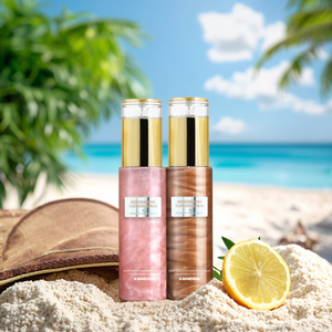 Etiqueta privada cuerpo brillo aceite brillo <span class=keywords><strong>Spray</strong></span> 2 colores bronceador Piel dorada brillo autobronceador sin sol aceite de <span class=keywords><strong>bronceado</strong></span> cuerpo brillo - Product Image 1