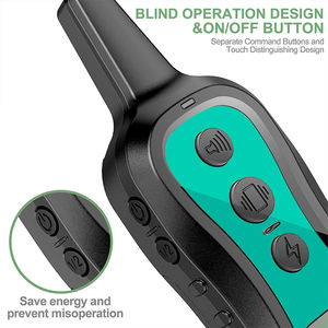 छोटे मध्यम बड़े कुत्तों के लिए वर्षा 1000 फीट दूरस्थ प्रशिक्षण कॉलर 3 मोड-बीप कस्टम रंग प्लास्टिक कुत्ते प्रशिक्षण कॉलर - Product Image 5