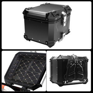 Baúl Trasero para Motocicleta Mosaike 5052 de Aleación de Aluminio Usado, de 25L-100L, para Almacenamiento de Equipaje, Acabado Negro/Plateado, Garantía de 12 Meses - Product Image 3