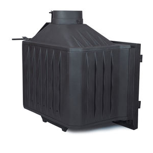 Cheminée en fonte intégrée. Poêle à bois moderne à insérer. Certifié CE - Product Image 5