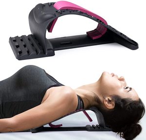 Dispositivo <span class=keywords><strong>de</strong></span> Tracción Cervical y Estirador <span class=keywords><strong>de</strong></span> Espalda con <span class=keywords><strong>Magnetoterapia</strong></span> Ajustable <span class=keywords><strong>de</strong></span> 4 Niveles para Relajación Muscular del Cuello y Alivio del Dolor Lumbar - Product Image 2