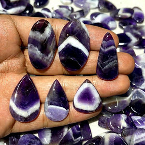 Top Quality Chevron Amethyst Natural Mix Shape Healing Cabochon Lot Wholesale Price Loose Gemstones For Jewellery - Product Image 1