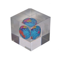 Cadeaux d'entreprise personnalisés en résine acrylique transparente faits à la main, souvenirs en cube, 5x5x8cm, résine intégrée