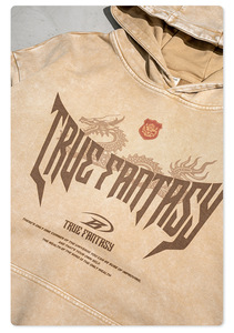 เสื้อฮู้ดดี้ปักลายปีมังกร BE6186 รุ่นใหม่ปี 2024 ผ้าหนา 420GSM ผ้าฝ้าย 100% สไตล์สปริง ปักลายตามสั่ง ซักย้อมสีเอซิด สำหรับผู้ชายและผู้หญิง - Product Image 5