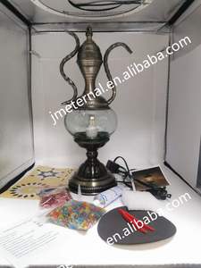 Moroccan DIY Turkish Table Lamp Kit Bohemian Mosaic Handmade Lamp <strong>Glass</strong> <strong>Shade</strong> Vintage Turkish Lamp - Product Image 5