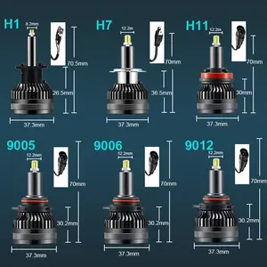 Светодиодная Автомобильная фара, автоматическая лампа, 360, Canbus, 6000K, 20000 лм, без ошибок, H1, H3, H11, 9005, H4, система автоматического освещения