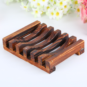 Bathroom Accessory Natural Bamboo Wood <b>Soap</b> Dish <b>Holder</b> - Product Image 3