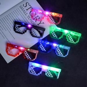 แว่นตากรอบแฟลช LED แบบพิกเซลอุปกรณ์ปาร์ตี้ไฟนีออนเรืองแสงในที่มืดมีแสงสว่าง - Product Image 2