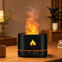 Humidificateur d'air à flamme 2L, diffuseur d'arômes de luxe pour la maison, grand réservoir de 2 litres, humidificateur ultrasonique, cadeau