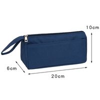 Couleur unie Triangle Grande Capacité Cas Papeterie Sac De Rangement Fournitures De Bureau Scolaire Fil Accessoires Sac De Rangement