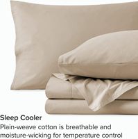 Ensemble de draps de lit Cloudland 100% coton 4 pièces uni 300TC antibactérien personnalisable