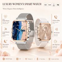 Montre connectée pour femme avec logo personnalisé, appels sans fil, paiement NFC, suivi de santé, chargement magnétique et fourniture au détail