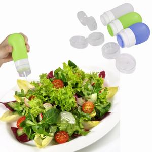 ขวดซิลิโคนพกพาสำหรับใส่ซอส ขนาด 38 มล./60 มล./80 มล. ปราศจากสาร BPA พร้อมพิมพ์โลโก้ตามสั่ง สำหรับใส่เครื่องปรุงสลัด เหมาะสำหรับการเดินทาง - Product Image 2