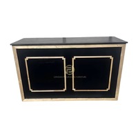Table de bistrot haute de style farmhouse moderne avec plateau en MDF stratifié de qualité commerciale, finition bois brut et structure en bois robuste