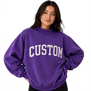 Sweat-shirt à col montant réversible pour femme, coupe ample, poids moyen, tissu en molleton 100% coton de haute qualité - Product Image 1