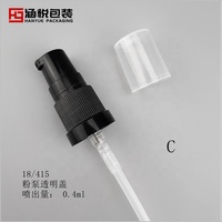 Pompa Serum Kosmetik 18-415 Pompa Dispenser Plastik Hitam dan Putih