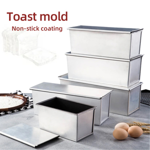 Bakest bakeware không dính Ổ Pan với nắp Pullman bánh mì nướng khay sóng bánh mì nướng bánh mì Hộp khuôn với trượt nắp Nắp - Product Image 2