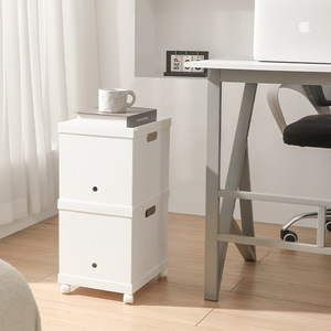 Contenedor de Almacenamiento de Plástico PP Rectangular Blanco para Oficina, con Tapa, Duradero, Ecológico, Organizador de Libros para Oficina y Hogar - Product Image 2