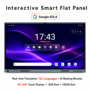 Pizarra Interactiva Plana de 65/75/86/98 Pulgadas 4K UHD con 40/50 Puntos Táctiles, 128 GB de Almacenamiento, Pizarra Inteligente Todo en Uno Android H8S con Transmisión en Tiempo Real - Product Image 1