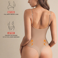 Body de mujer sin mangas de color liso, compresión ligera, diseño de encaje, sin espalda, mallas moldeadoras, ropa interior adelgazante para mujer