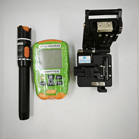 FTTH Kit Alat serat optik portabel, untuk memasang konektor cepat dan kabel Drop serat optik dengan pengukur daya optik