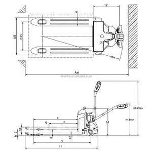 Industrial 1.5T Electric <b>Walk</b> Behind Pallet Truck <b>for</b> Warehouse Logistics Handling - Product Image 3