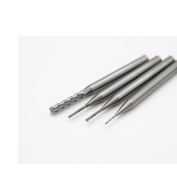 Fresa de carburo de tungsteno de diámetro pequeño de aluminio con ranura profunda de longitud completa, 0.4-3mm CNC