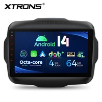 Autoradio Android 9 pouces 4+64 Go pour Jeep Renegade 2015-2020, lecteur multimédia, DAB, AKM DSP, 4G mondial, IPS, gyroscopes, XTRONS