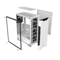 Boîtier JNP pour ordinateur de jeu Nouveau design Ventilateur de bureau Armoire de serveur Système de refroidissement d'eau Châssis d'alimentation PC de jeu en plastique