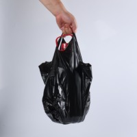 Sacs de courses en plastique PE avec poignée longue, durables, réutilisables, impression en gravure personnalisable pour utilisation en supermarché