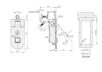 Luckyy9183 — serrure à panneau de Compression pour boîte à cheval, outils de camping-car de remplacement pour remorque casier de porte