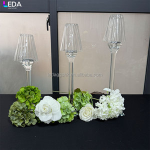 LEDA <b>Crystal</b> Candle Holders Tapered Shape Heat Resistant Reusable Home Decoration - Product Image 4