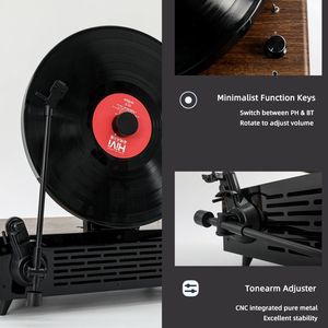 Personnalisé élégant rétro debout tourne-disque BT <span class=keywords><strong>sans</strong></span> <span class=keywords><strong>fil</strong></span> HiFi Vintage <span class=keywords><strong>vinyle</strong></span> <span class=keywords><strong>platine</strong></span> <span class=keywords><strong>vinyle</strong></span> pour salon et bureau décor - Product Image 6