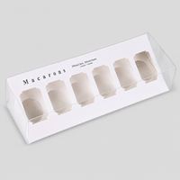Scatola per Macaron in Cartone con 6 Scomparti e Manica in PET Trasparente Stampata Personalizzata, Confezione Regalo per Macaron